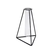 Jack 125 x 110 x 190mm Black Triangle Plant Propagation Vase