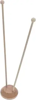 Homoyoyo Wooden Base for Desk Flagpole Holder Sturdy Support for Flags Elegant Design for Office Meeting Rooms Exhibitions Construction