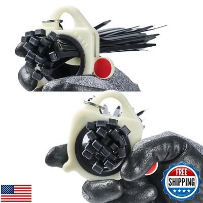 DMTT Set of 2 Zip Tie Organizer Holders with 20 Pcs of 8 inch Black Cable Tie