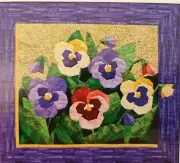 The Designer's Workshop PANSY Paper Foundation Pieced Wall Quilt Pattern 26"x29"
