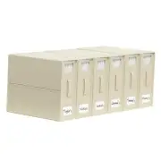 SheetCube Bed Sheet Organizers and Storage Foldable Linen Closet 6 Pack Beige
