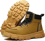 [USOR] Steel Toe Safety Boots Toe Cap Work Shoes for Men Women Resistant Lightweight Work Sneakers Comfortable Puncture Resistant Work Boots for Industrial Construction