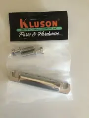 Kluson USA STEEL KSTOPST-N Stop Tailpiece With Steel Studs Nickel For Les Paul