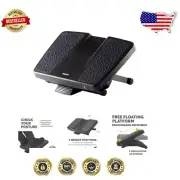Black Free-Floating Footrest for Enhanced Circulation & Back Relief at Work