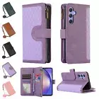 For Samsung Galaxy A14 A32 A54 A71 Luxury Leather Zipper Wallet Phone Case+Strap