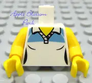 NEW Lego Female MINIFIG TORSO White Light Blue Girl Tennis Button Tank Top Shirt