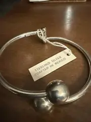 La Plata Round Hinged Bangle Bracelet - 925 Sterling Silver NEW