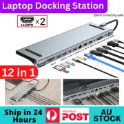 Laptop Docking Station USB-C HUB Type-C PD USB 3.0 Adapter HDMI VGA SD TF For PC