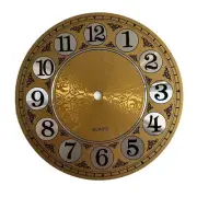 Vintage Style Gold Wall Clock Dial Face Arabic Numerals 7 Inch Diameter 180mm
