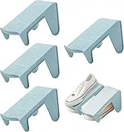 Shoe Organizer for Closet, 4Pcs Shoe Slots Organizer, Practical Pull-out Double Deck Stacker Storage for Shelf & Closet Organization