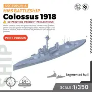 SSMODEL 528-A 1/350 Military Model Kit HMS Colossus Battleship 1918