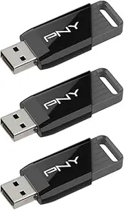 PNY 128GB Attaché X USB 3.2 Gen 1 Flash Drive, Advanced Performance Up to 130MB/s Read, Everyday Data Store & Transfer, Reliable Portable Storage, Durable, Type-A, Computers, Laptops, Desktops, 3-Pack