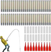 Fishing Glow Sticks - 50X Fishing Rod Floats Glow Stick | Sturdy Super Bright Fishing Bobber Lights for Saltwater & Freshwater