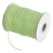 Grass Green 0.8mm Waxed Cord 175 Yard Wax Bead Thread String for Jewelry Make