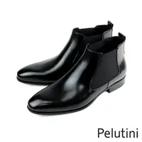 在飛比找momo購物網優惠-【Pelutini】經典雅致素面刷色切爾西短靴 黑色(321
