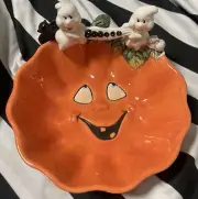 Vintage 1995 Omnibus Fitz And Floyd Halloween Party Candy Bowl
