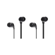 2PK Moki 45° Comfort Buds Music Earphones - Black Coloured