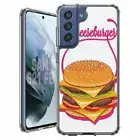 For Samsung Galaxy S20 S21 S23 S24 FE 5g TPU Case+Glass(Hamburger)