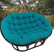 Papasan Chair Cushion Egg Chair Cushion Double Papasan Chair Cushion Hanging Egg Hammock Chair Pads with Ties Swing Chair Cushions for Outdoor Patio Gardenblue65 * 45 * 6in