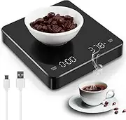 Handmade Coffee Scale,Digital Coffee Scale with Timer,3KG Rechargeable Electronic Scale, Multi Mode Digital Kitchen Scale,High Precision Coffee Kitchen Scale with LED Invisible Screen