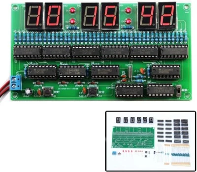 DIY Kit Electronic Clock 6 bit Digital Circuit Clock for Soldering Training