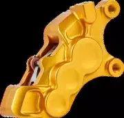 AN 6-Piston Fr Right Brake Caliper 11.8in Gold Dyna Super Glide 06-13