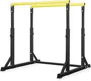 Bongkim Dip Bar, Heavy Duty Dip Station with 7 Height Levels, 800lbs Adjustable Parallel Bars for Tricep Dips Pull-Ups L-Sits Calisthenics Exercises Strength Training for Home Gym Outdoor