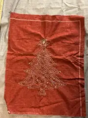 Unfinished wall quilt top Sashiko Christmas tree