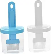 Yardwe 2 Pack BBQ Grill Brush Oil Basting Sauce Brush for Barbecue Roasting Baking Random
