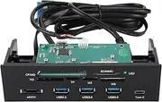 Internal Card Reader, 5.25 Inches Multifunction Dashboard with USB 3.0 Ports, eSATA Port, and 6 Card Slots for PC Media Front Panel