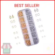 Outus 1104 Pieces Jump Rings Kit Jewelry Making Findings Supplies, Lobsters Clas