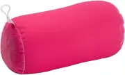 Microbead Bolster Tube Pillow, Compact, Perfect for Plane or Car, Pink