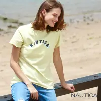 在飛比找momo購物網優惠-【NAUTICA】女裝 修身花邊短袖T恤(淡黃)