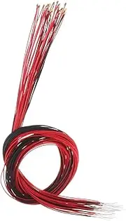 20pcs 0805 Pre Wired SMD LED Light Emitting Diode Micro Litz Length 11.8in. Soldered White Red Green Yellow Blue Orange DC 3V Prewired Mini Lights - Warm white