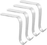 MsaHeuto 4 Pack Christmas Stocking Holders for Hanging Ornaments, Silver, as described