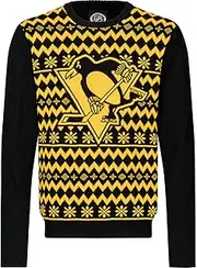 NFL Winter Ugly Sweater Knit Pullover Pittsburgh Penguins - S