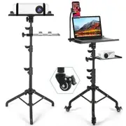 Projector Stand with Wheels Laptop Tripod Stand with Holder Rolling Laptop Tr...
