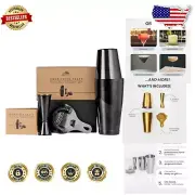 Complete Bartender Kit: 4-Piece Cocktail Shaker, Jigger, and Strainer Set