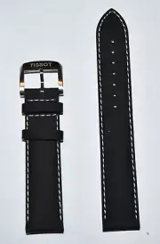 Original Tissot Quickster T095410A T095417A Black Leather 19mm Watch Band Strap
