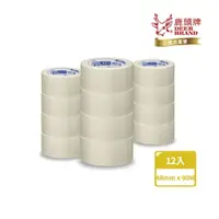 在飛比找momo購物網優惠-【DEER BRAND 鹿頭牌】OPP霧透封箱膠帶12入組 