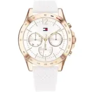 Tommy Hilfiger Ladies Watch Haven 1782199 With White dial Rubber belt