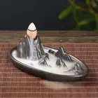 Handmade Backflow Waterfall Incense Tray Zen-like Incense Stick Holder Indoor