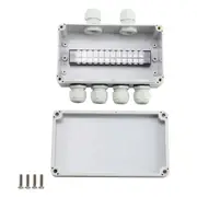 IP66 Waterproof Junction Box 2 in 4 Out Waterproof Electrical Box for Diameter 4-8 mm Wire White