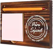 TRCENDE Para Squad Gift for Paraprofessionals and Classroom Aides, Wooden Note Pad Holder with Pen Slot, Teacher Appreciation Desk Organizer XBT43