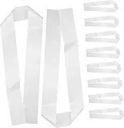 NAMOARLY Hen Party Sash DIY Satin Sash Birthday Plain Satin Straps 10pcs Blank for Decorations
