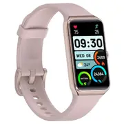 TODO Fitness Tracker Smart Watch BT 5.0 1.47" Display Thermometer BPM Monitor - Pink