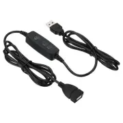LED Strip Dimmer Switch with 3 Button USB Female to Male Extension Cord Black