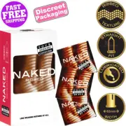 FOUR SEASONS NAKED RIBBED 12-300 CONDOMS LARGE PLEASURE 52MM LUBRICATED NEW