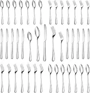 30 Piece Silverware Set Service for 6,Premium Stainless Steel Flatware Set,Mirror Polished Cutlery Utensil Set,Durable Home Kitchen Eating Tableware Set,Include Fork Knife Spoon Set,Dishwasher Safe
