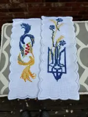 Ukrainian pattern, Two Bookmarks from recycled thread